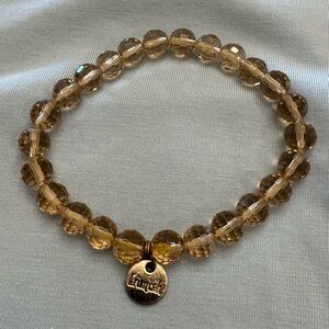 Erimish Honey Amber Faceted Bead Bracelet